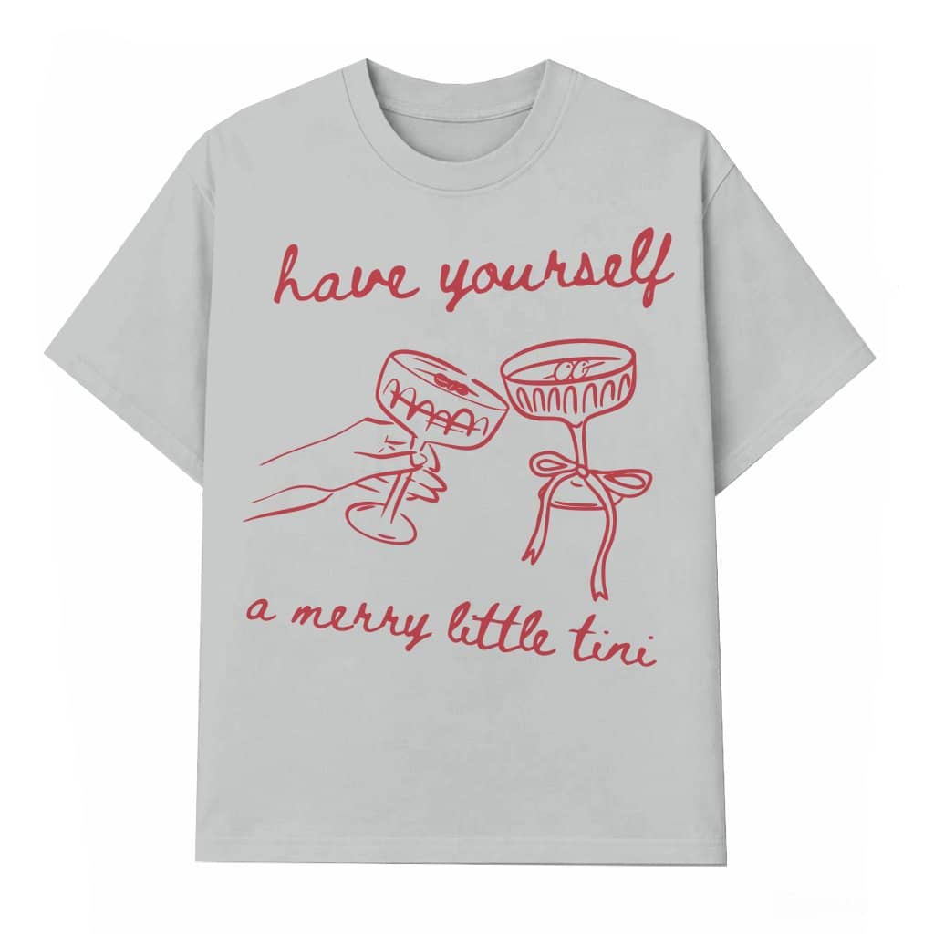 Merry Little Tini T-shirt – Funny Martini Christmas Party Gift