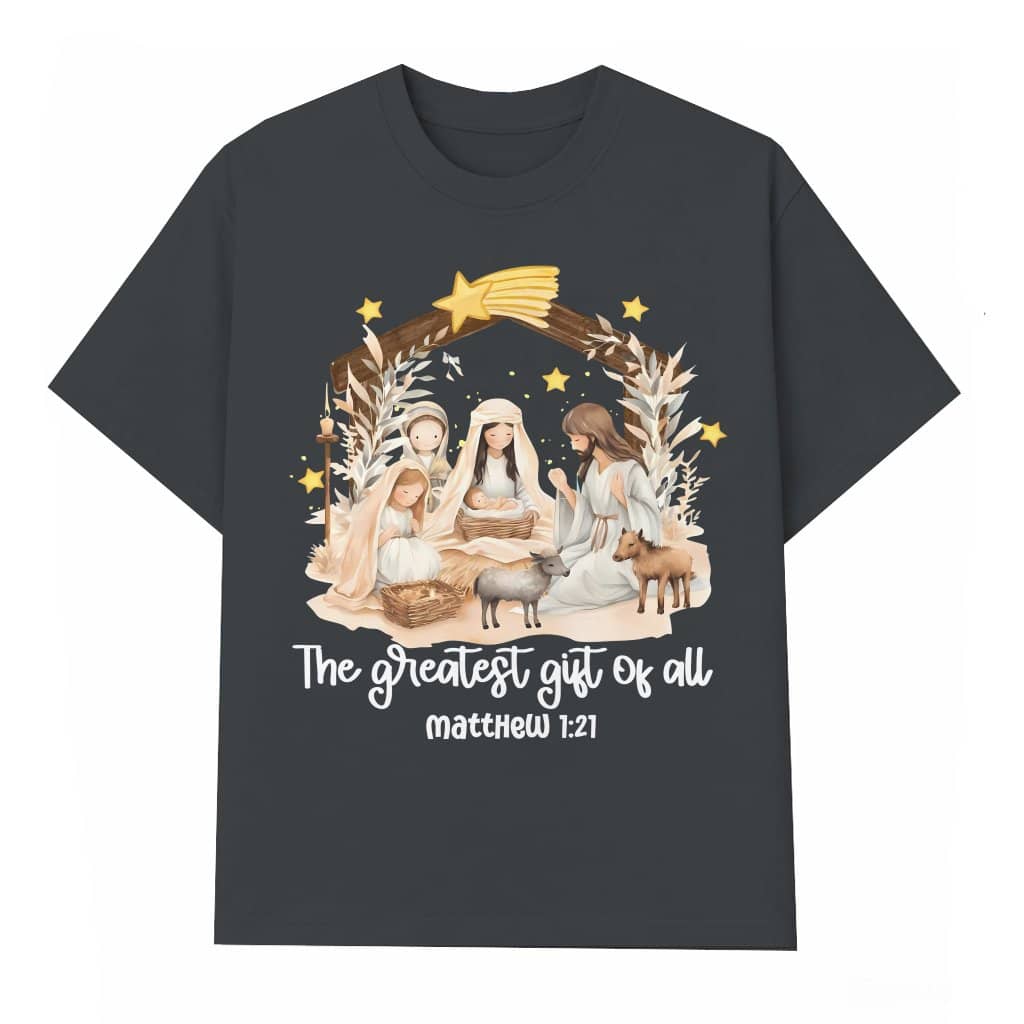 Nativity Scene Christian T-shirt – Christmas Gift for Believers