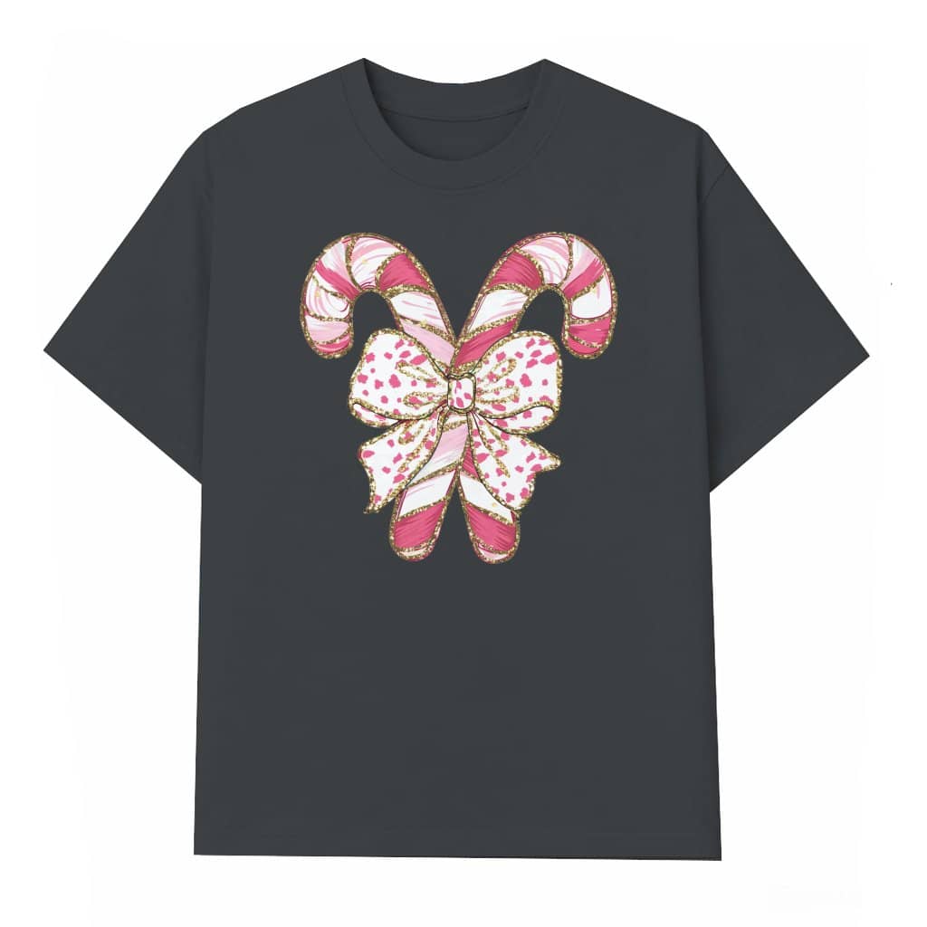 Pink Candy Cane Christmas Club T-shirt – Christmas Gift for Festive Squad