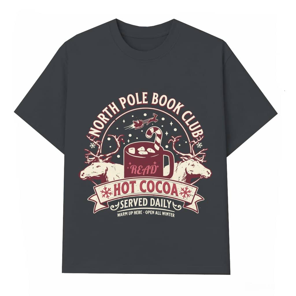 North Pole Book Club T-shirt – Christmas Gift for Readers Bookish