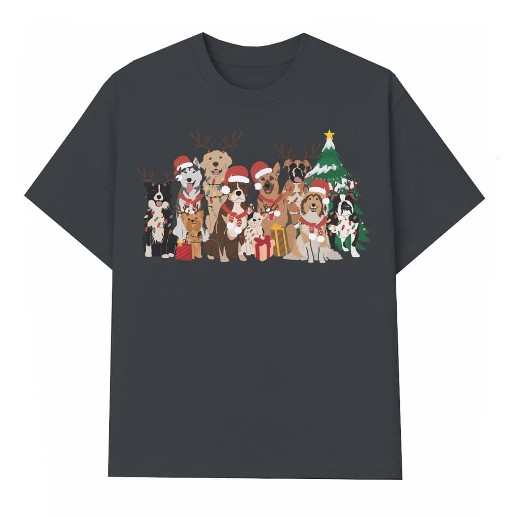 Cute Christmas Dogs T-shirt – Christmas Gift for Dog Mom