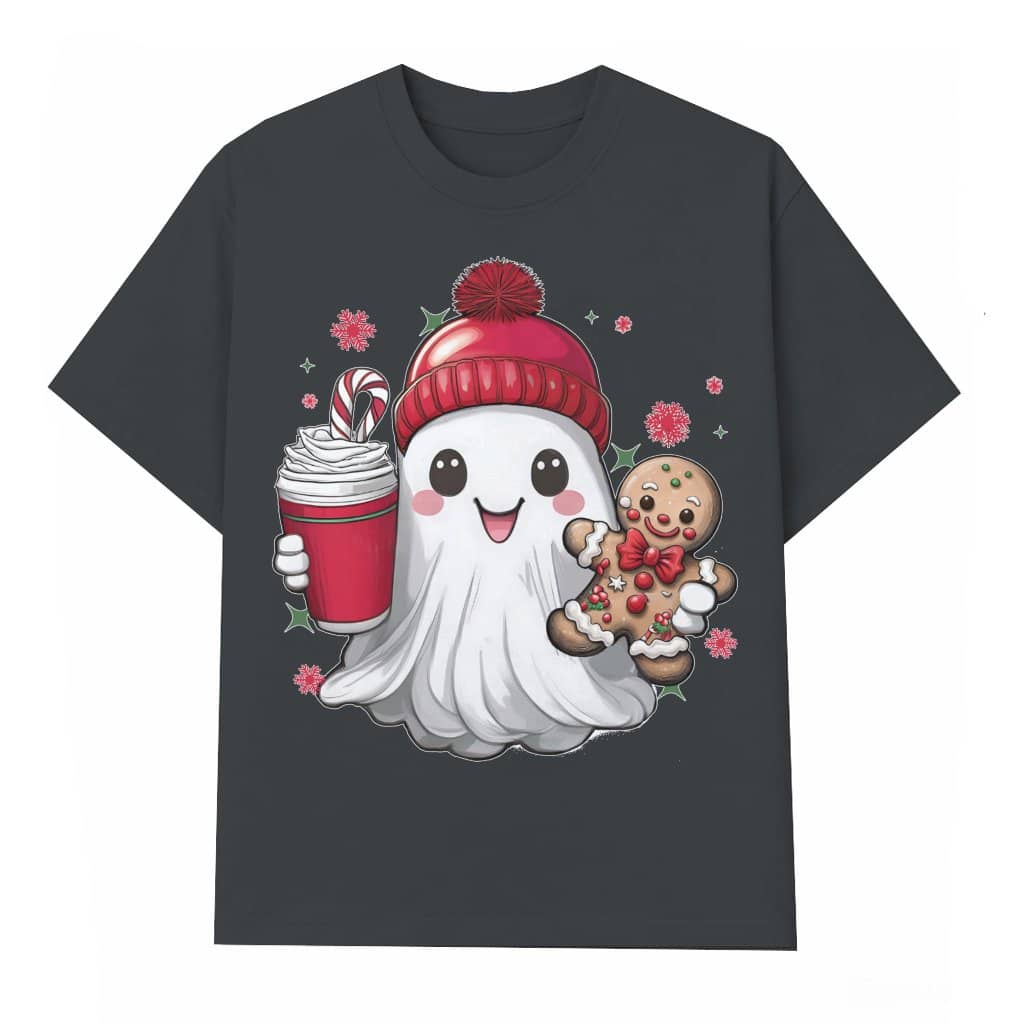 Boojee Ghost T-shirt – Christmas Iced Coffee Gift for Her Trendy
