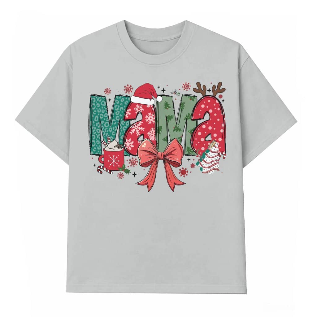 Cute Mama T-shirt – Christmas Gift for Women Festive