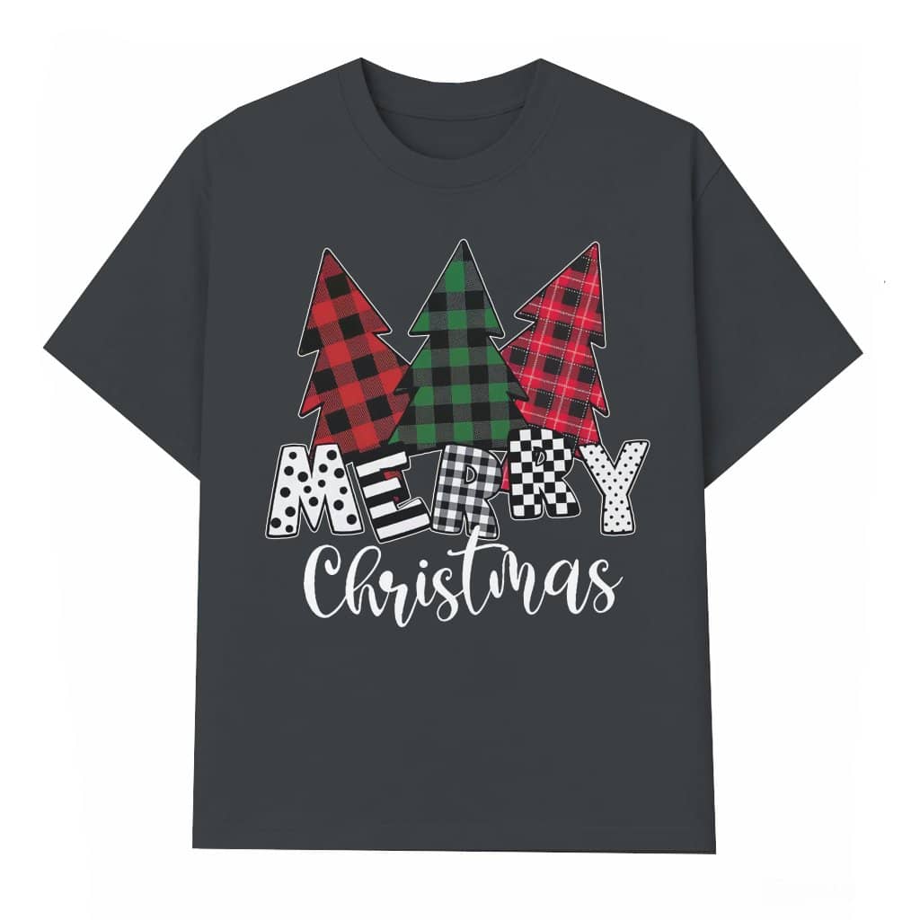 Christmas Tree T-shirt – Christmas Gift for Women Cute Festive Letter