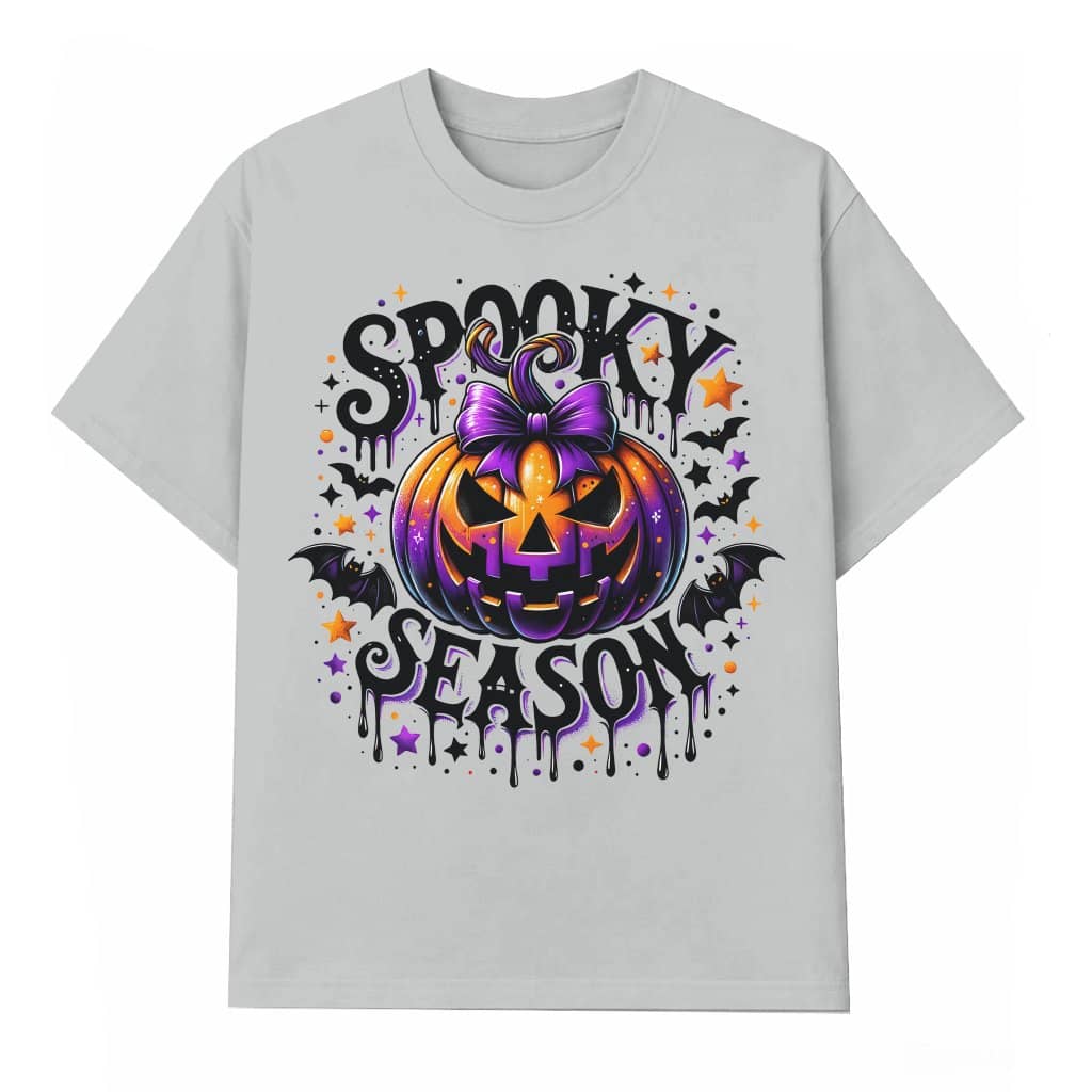 Spooky Season T-shirt – Halloween Gift Cute Ghost Pumpkin Fall