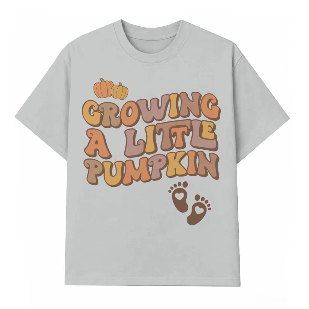 Growing a Little Pumpkin T-shirt – Fall Pregnancy Announcement Gift for Mom-to-be