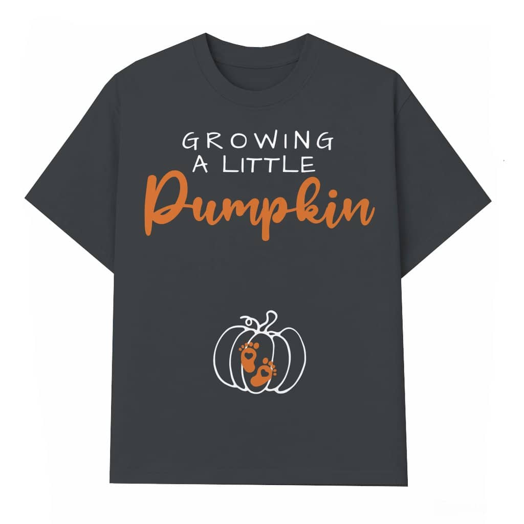 Growing a Little Pumpkin T-shirt – Pregnancy Announcement Fall Thanksgiving Gift for Mom-to-be Funny