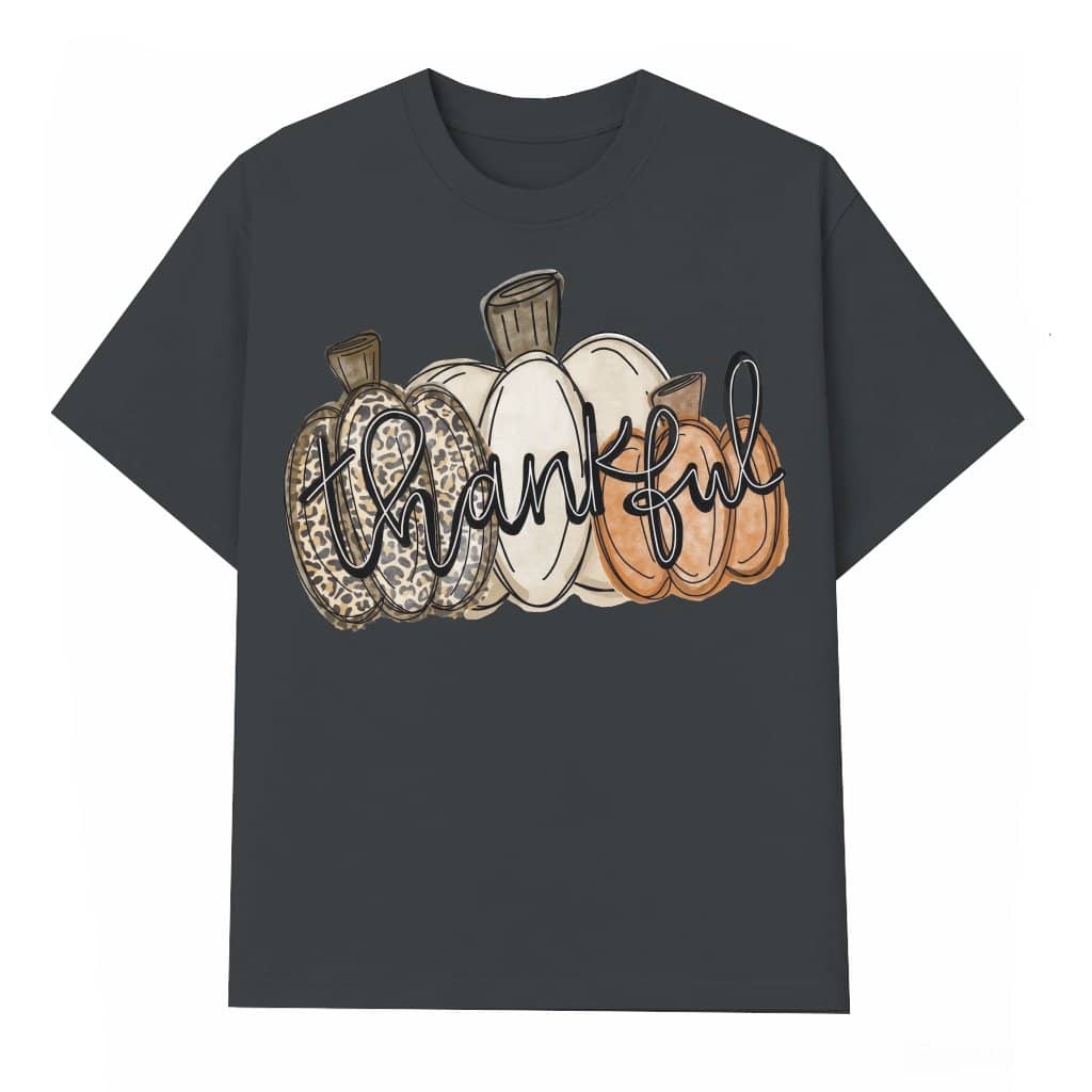 Leopard Pumpkin T-shirt – Halloween Fall Thanksgiving Gift for Women Cute