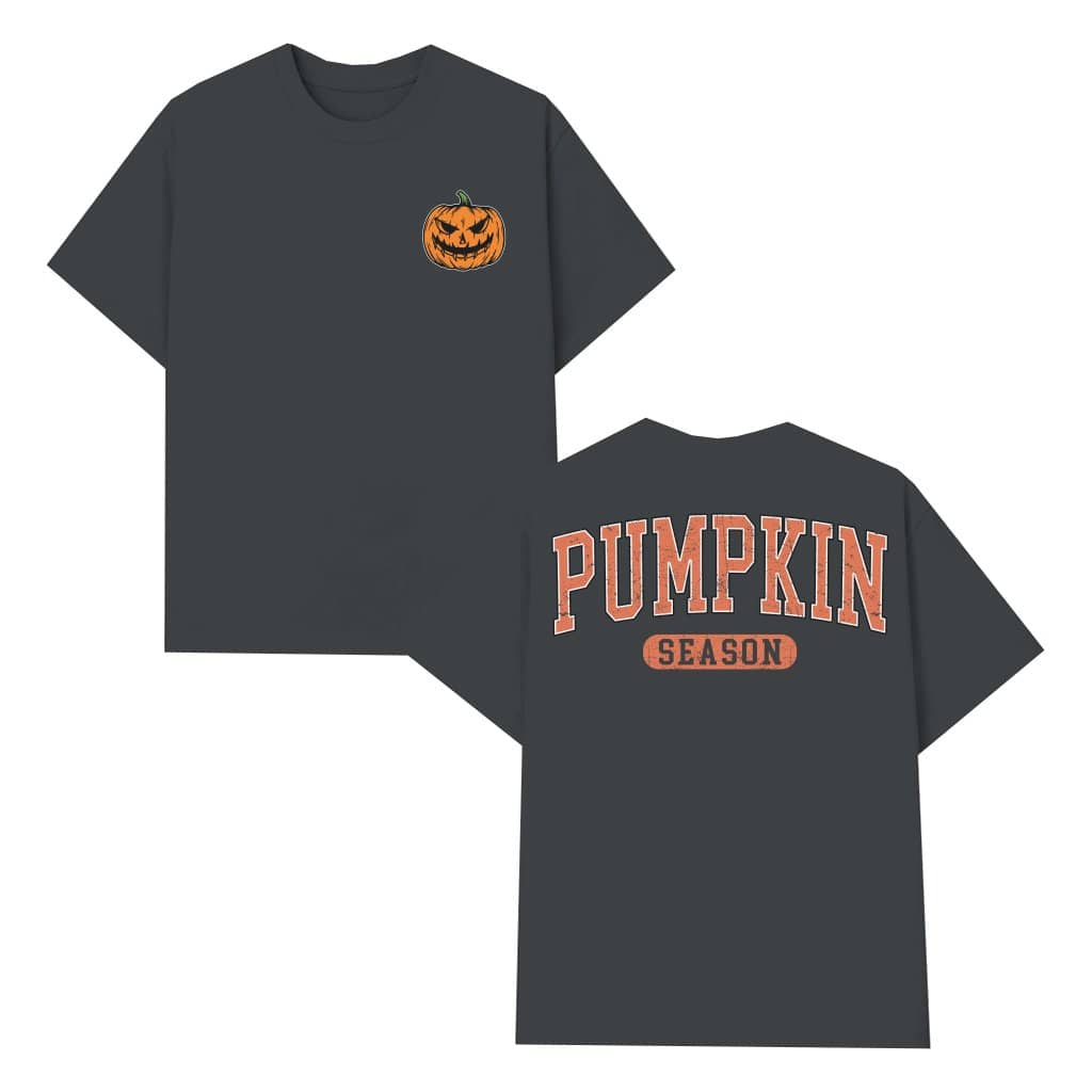 Pumpkin Season Jack-O-Lantern T-shirt – Fall Cute Minimal