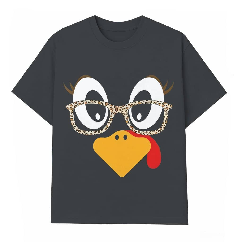 Cute Turkey T-shirt – Fall Thanksgiving Gift for Men Women Funny Family Matching