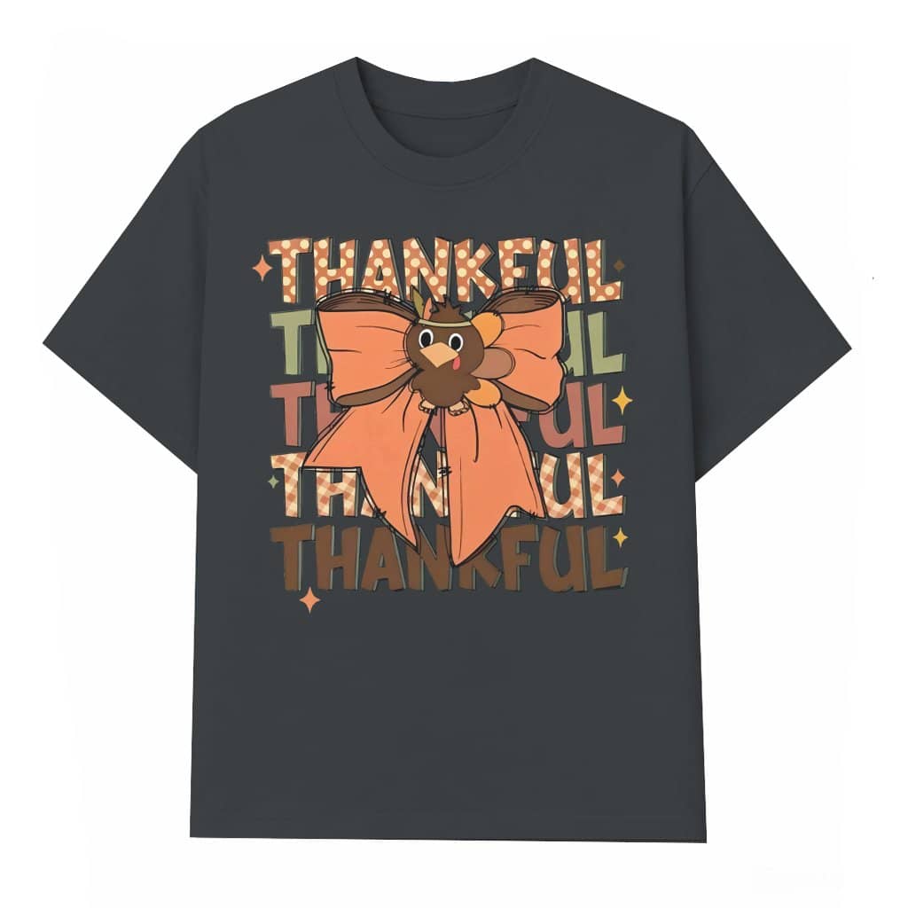 Turkey Bow T-shirt Thanksgiving – Gift for Women Funny