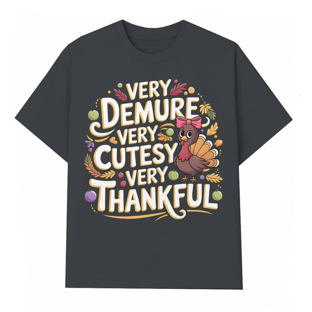 Cute Thanksgiving Turkey T-shirt – Thanksgiving Gift Retro Coquette Bow