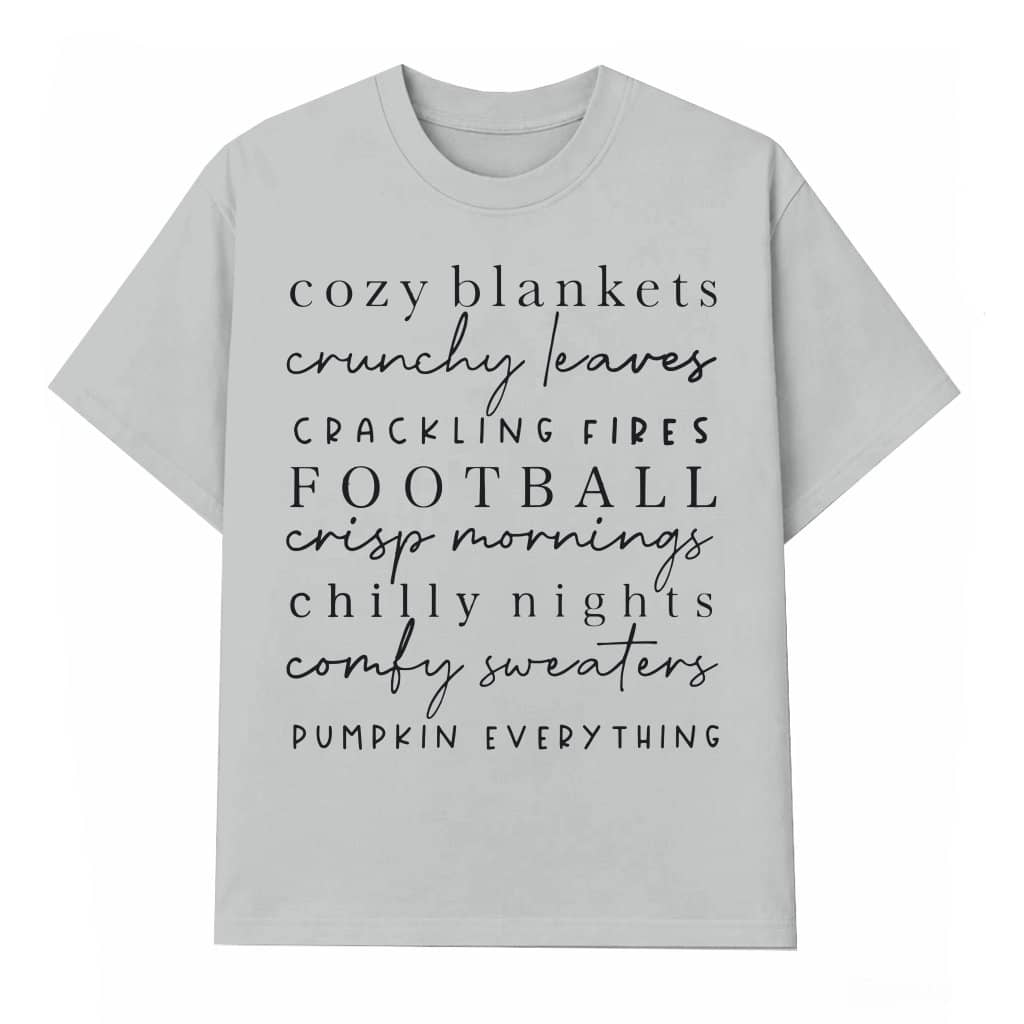 Cozy Blankets Crunchy Leaves T-shirt – Trendy Fall Halloween Thanksgiving Gift
