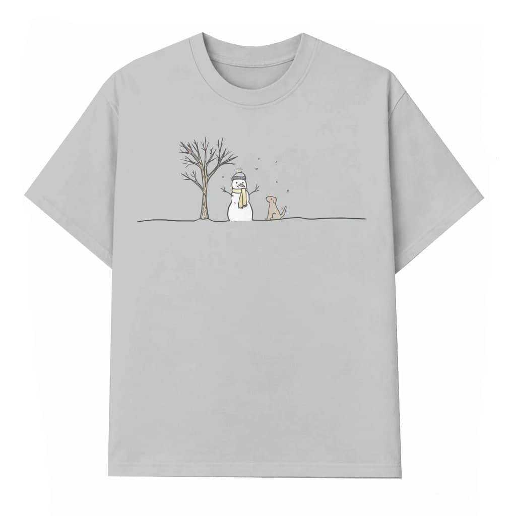 Funny Cute Snowman Wash Tee – Christmas Holiday Gift for Men Women