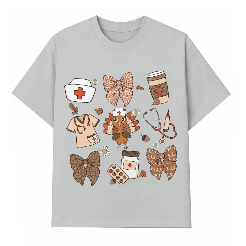 Funny Nurse Thankful Pumpkin Pie T-shirt – Thanksgiving Gift for Nurse Fall