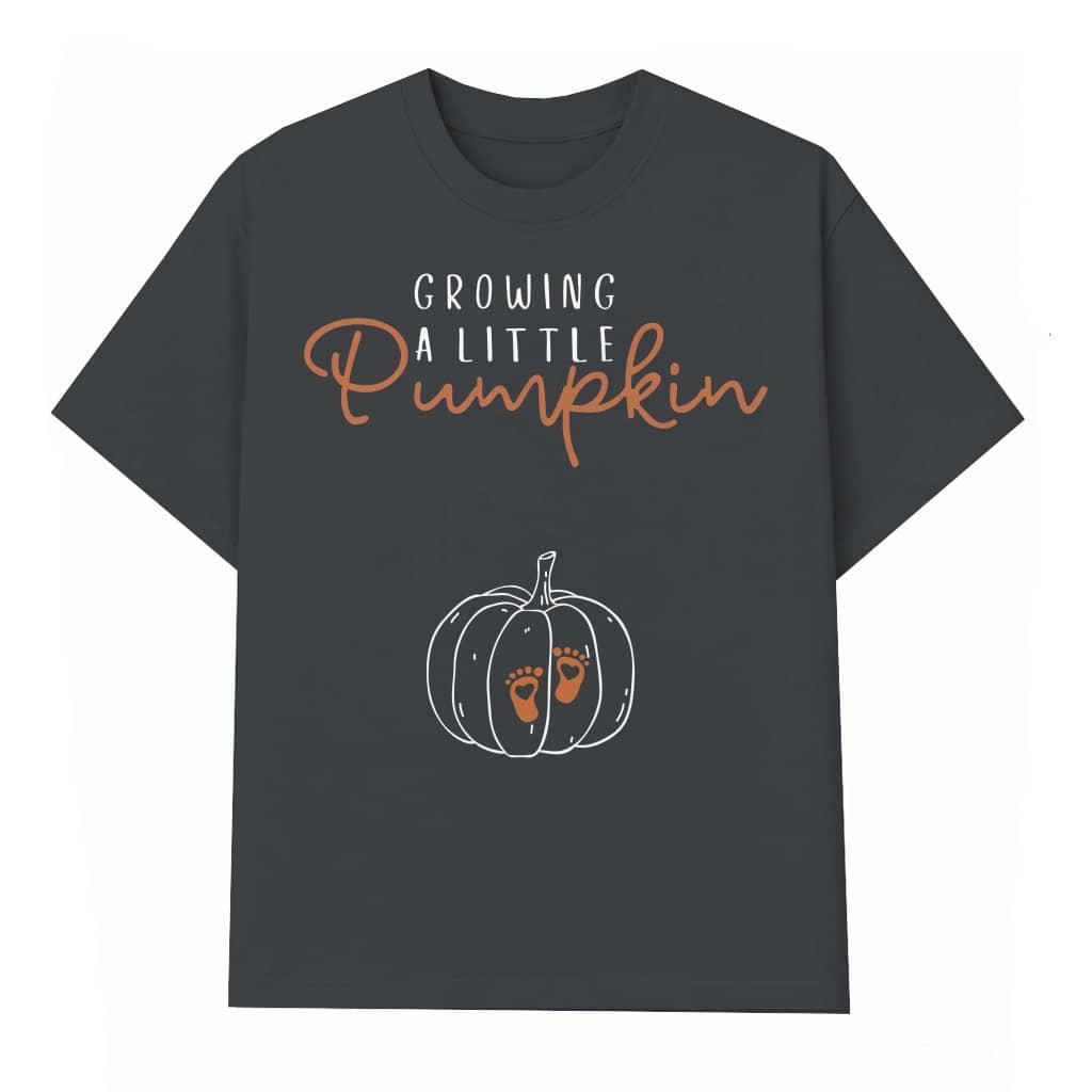Growing Little Pumpkin Maternity T-shirt – Fall Pregnancy Announcement Gift for Expecting Mom