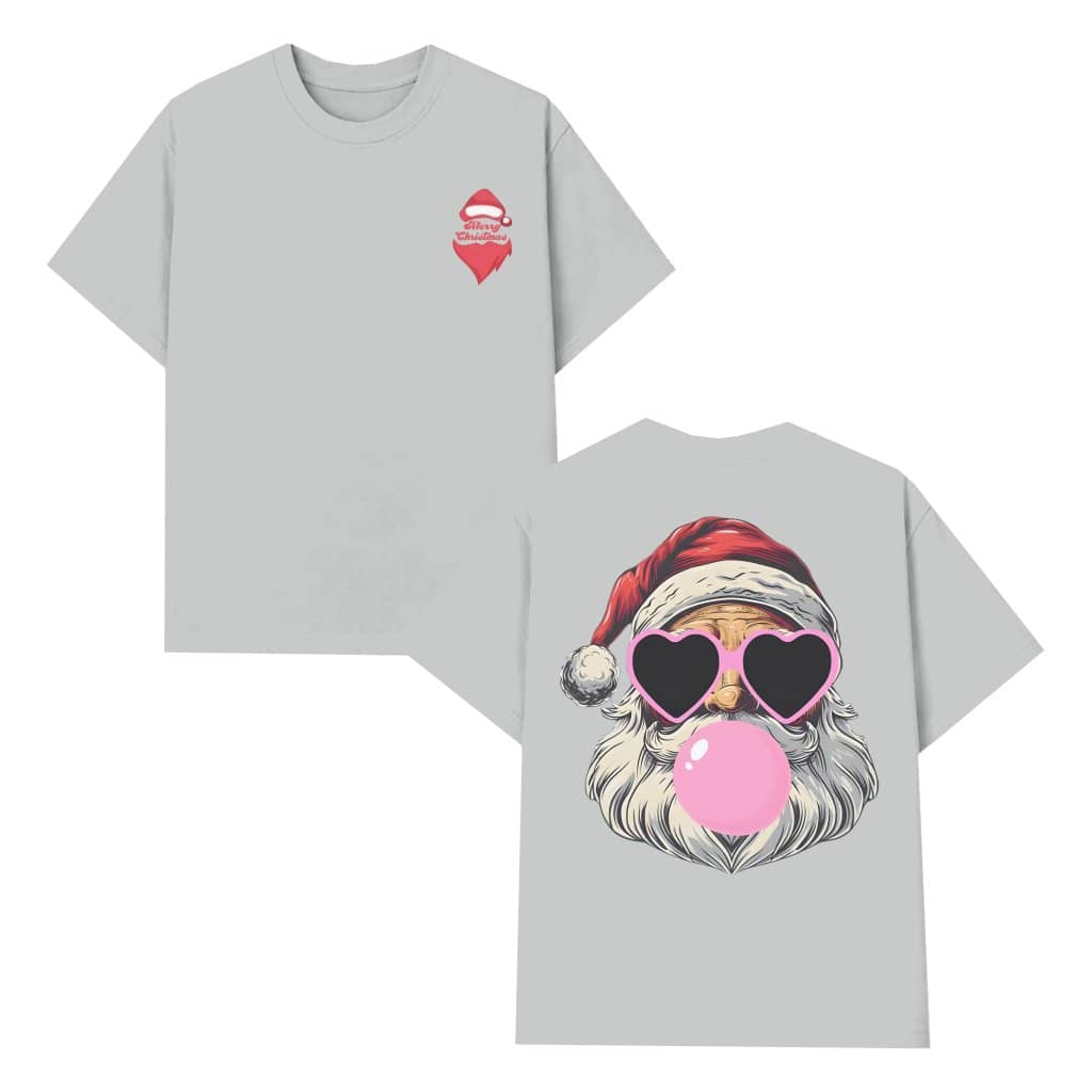 Santa Claus Bubble T-shirt – Christmas Gift for Women
