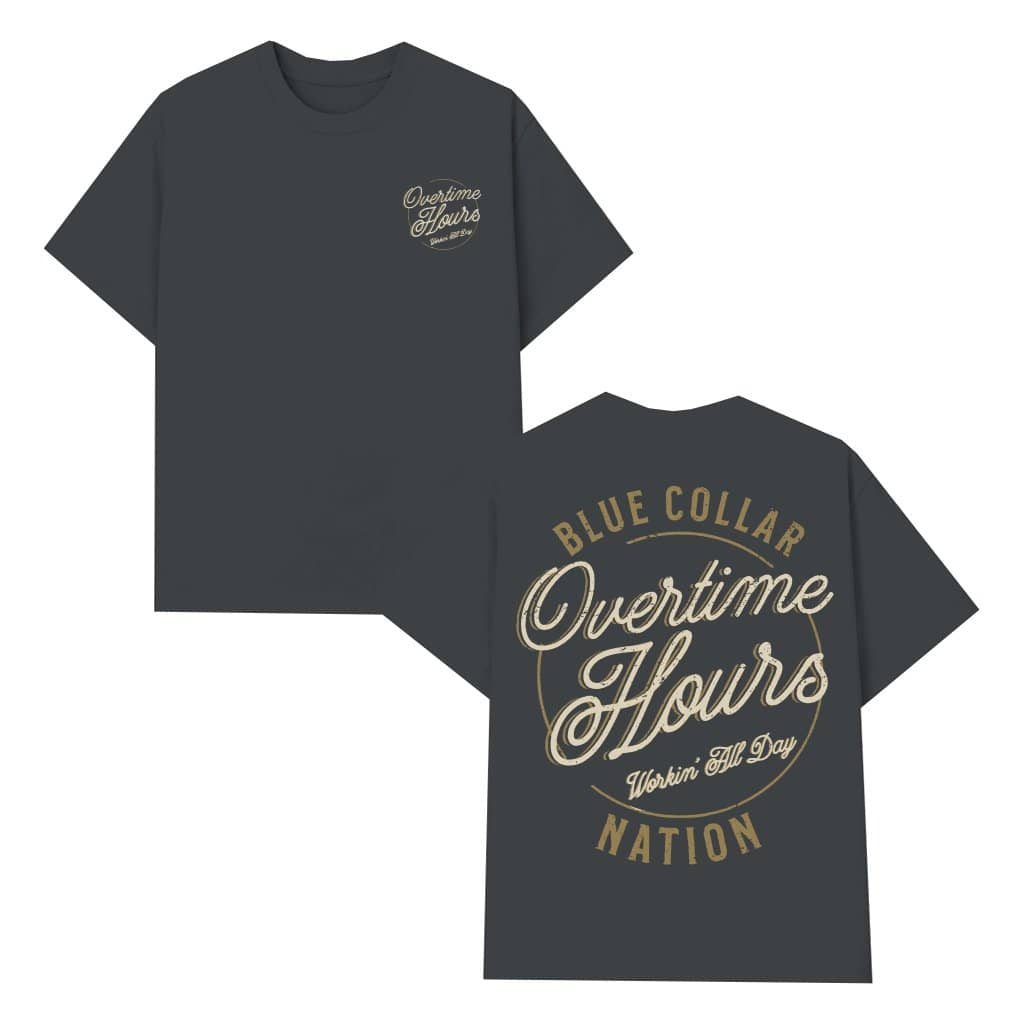 Blue Collar Overtime Hours T-shirt – Work Hard Play Hard Gift for Dad