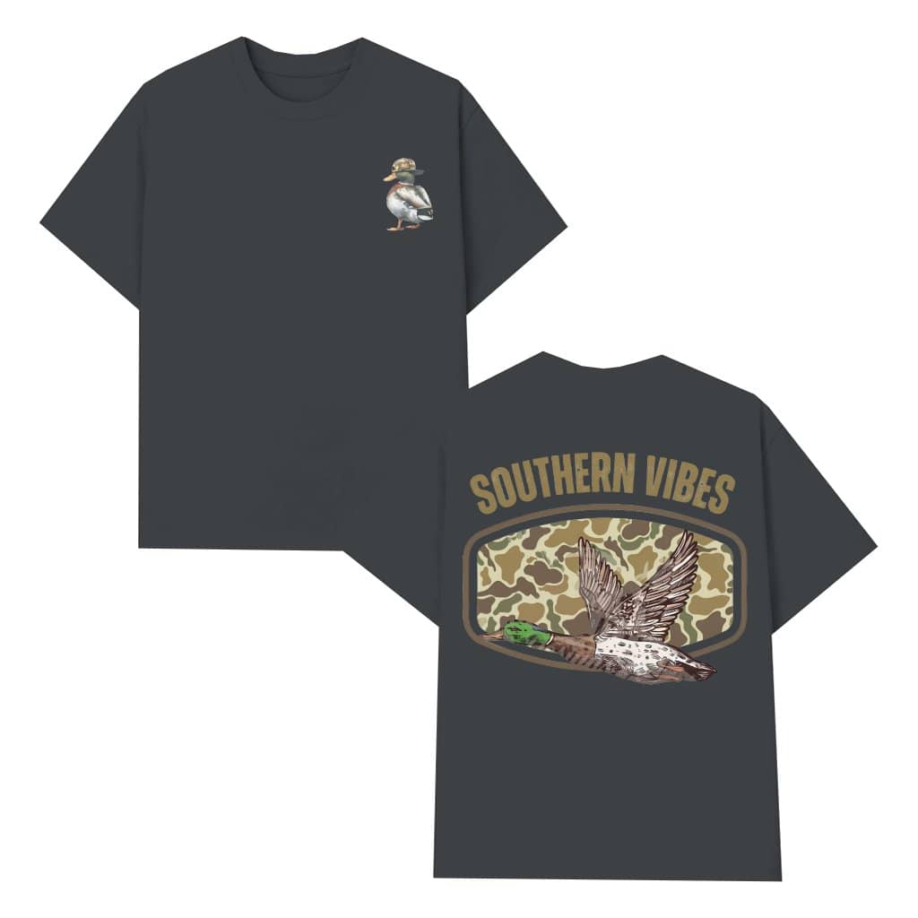 Southern Vibes Mallard Duck Camo T-shirt – Gift for Nature Lovers