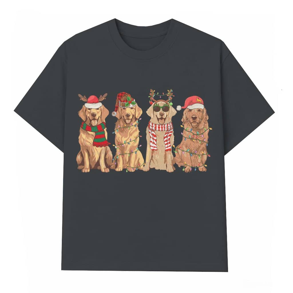 Dog Crewneck T-shirt – Christmas Gift for Girlfriend Retro