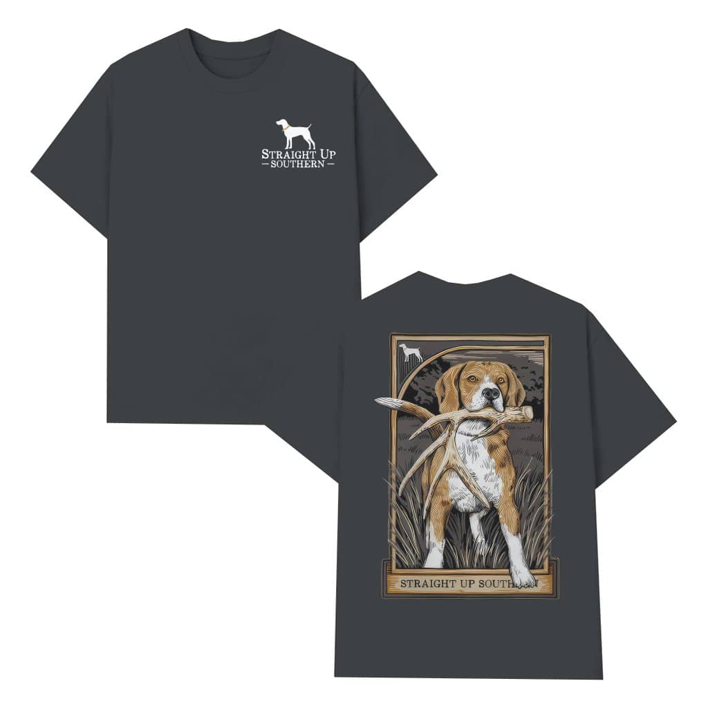 Hunting Dog Shed Antler T-shirt – Vintage Graphic Gift for Hunter