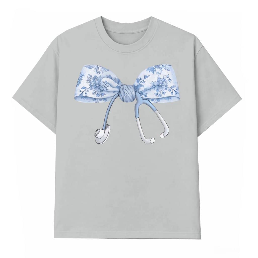 Nurse T-shirt – Nursing School Appreciation Gift Coquette Toile Bow Retro