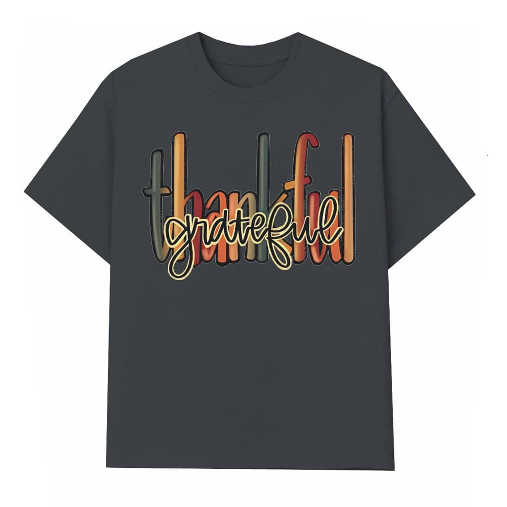 Thankful Grateful Blessed T-shirt – Thanksgiving Gift for Men Women