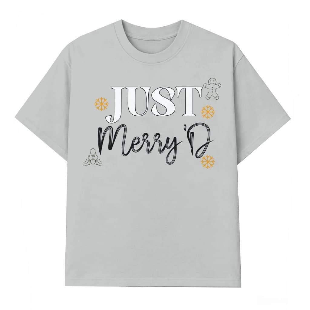 Funny Just Merry'D Matching T-shirt – Valentine's Day Christmas Gift for Couple