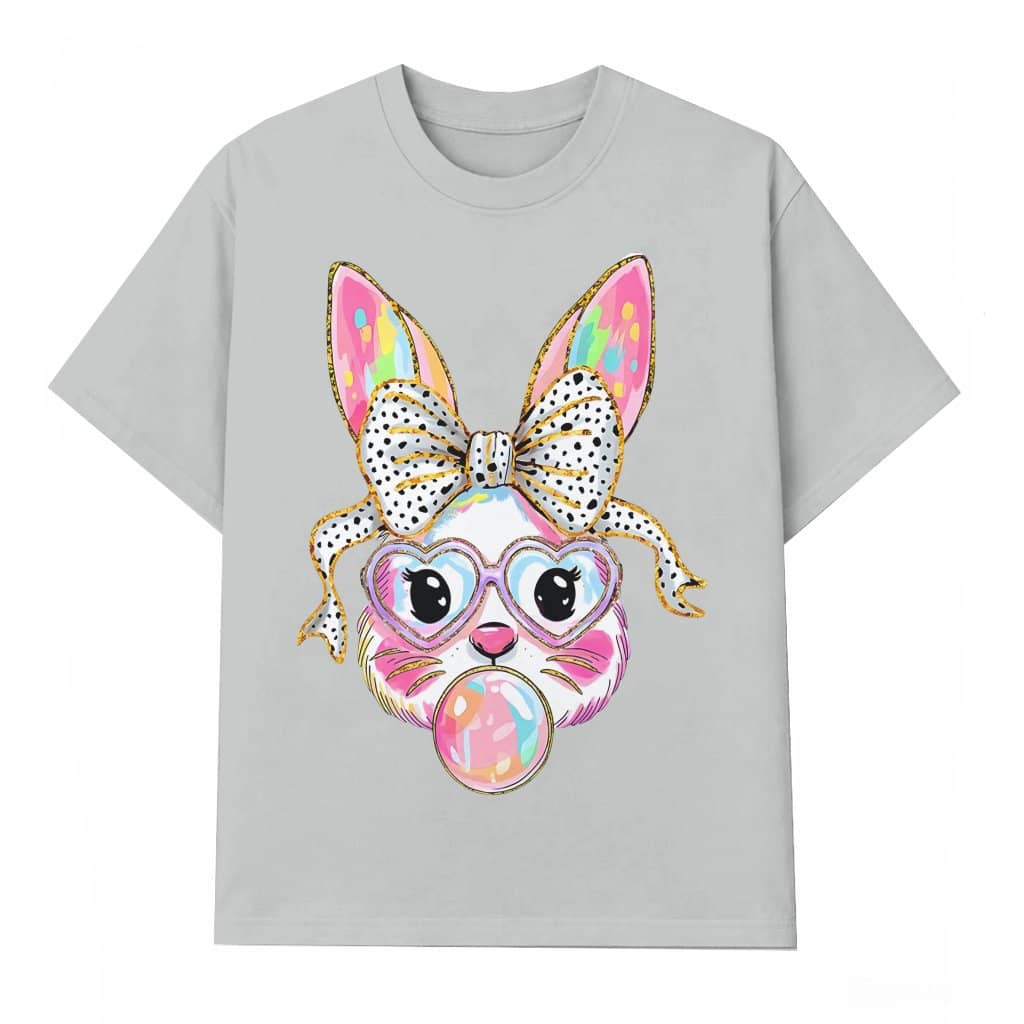 Coquette Easter Bunny T-shirt – Easter Gift for Her Cute Bow Ears