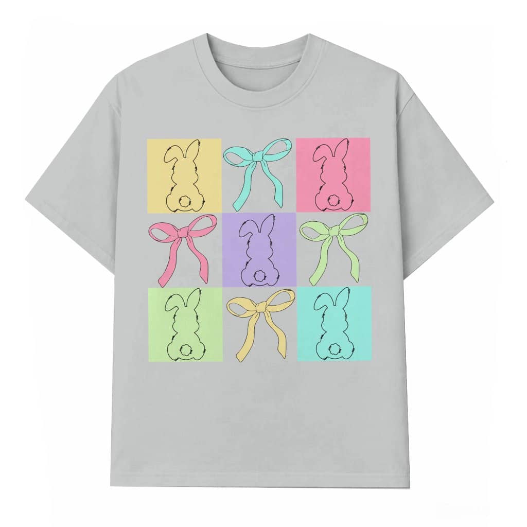 Christian Jesus Bunny Coquette T-shirt – Easter Gift for Her Retro Girly