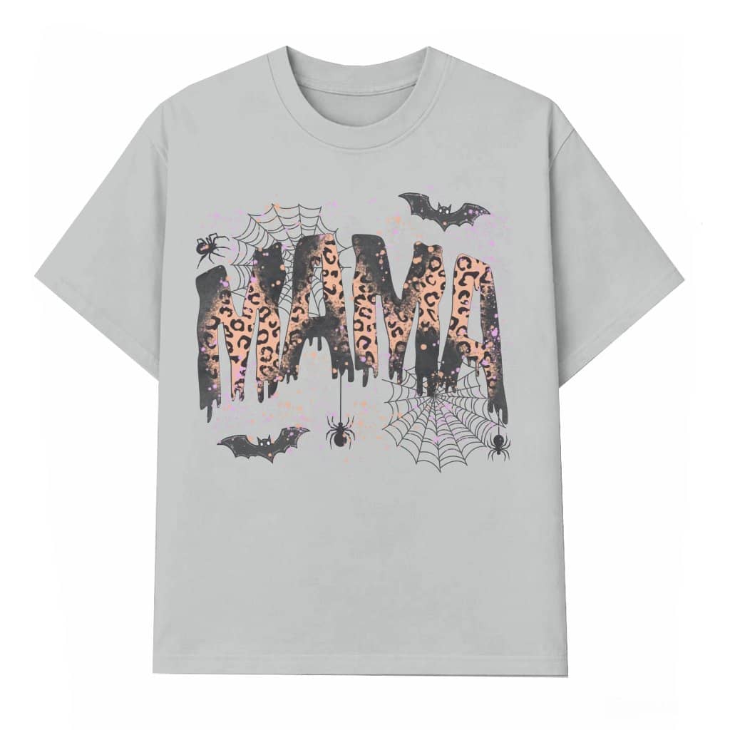 Leopard Print T-shirt – Halloween Gift for Mom Spooky Fall