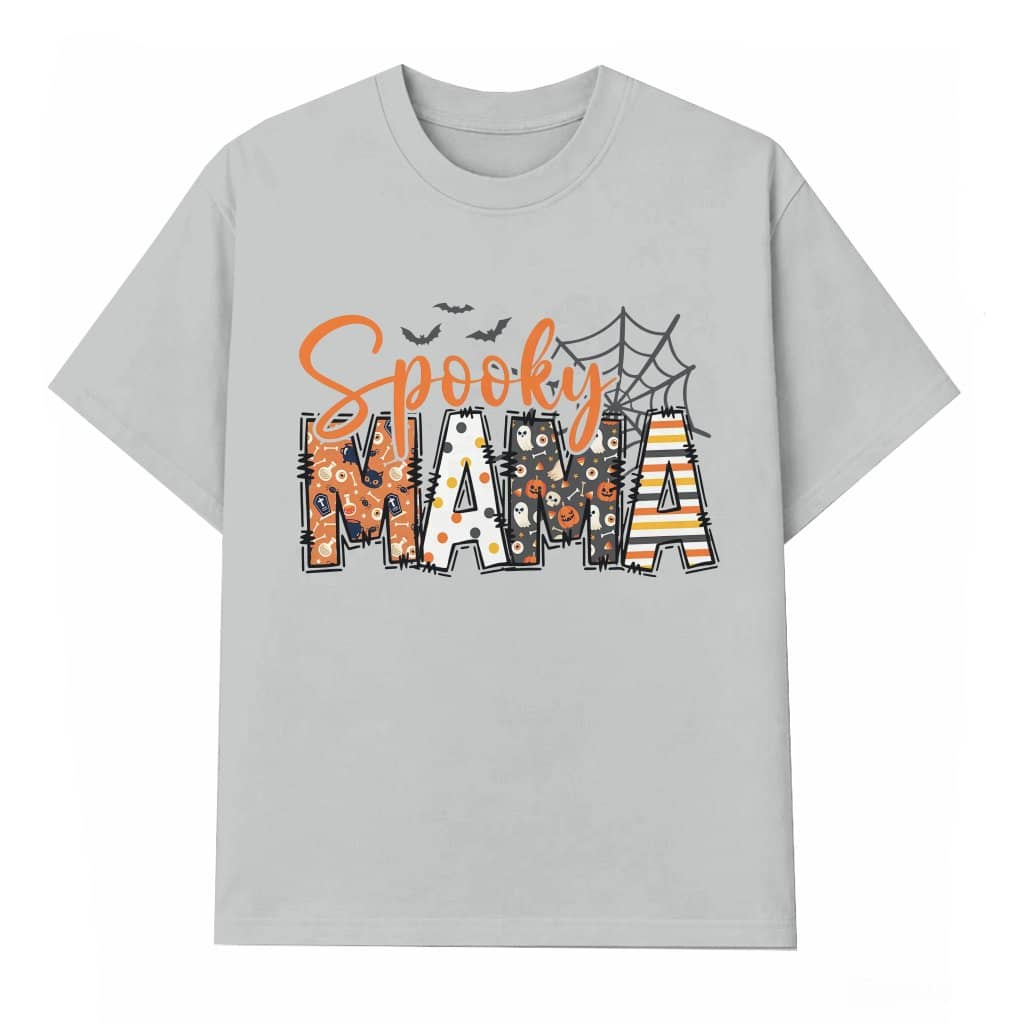 Funny Spooky Mama T-shirt – Halloween Gift for Mom Cute