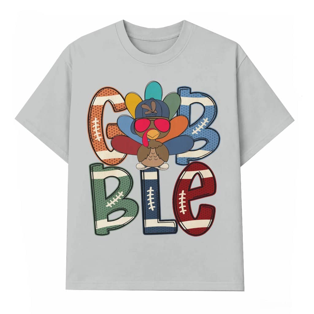 Gobble Turkey Hat T-shirt – Thanksgiving Gift for Boys Funny