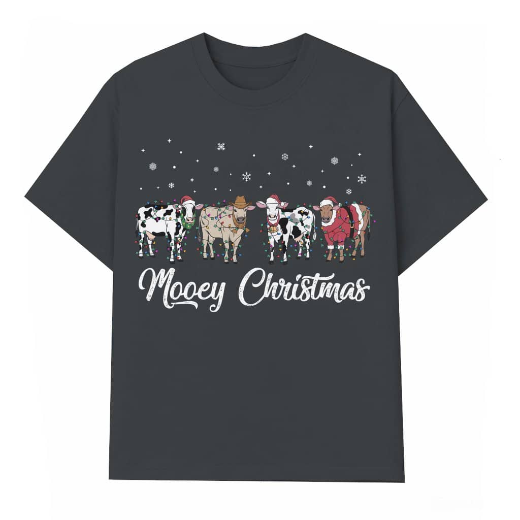 Funny Christmas Cows T-shirt – Christmas Festive Farm Animal Holiday Gift