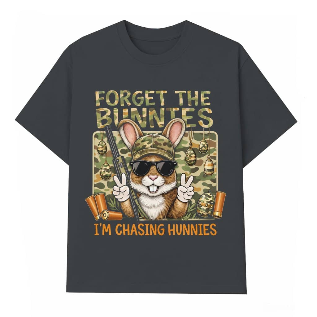 Easter Egg Hunter Shirt - Forget The Bunnies Camo Easter Bunny Shirt Mens - T-shirt