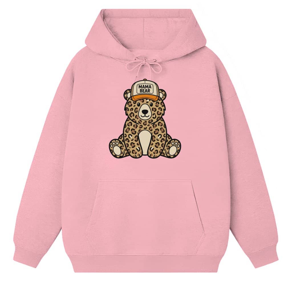 Mama Bear Hoodie – Mother's Day Gift for Mama Leopard Print