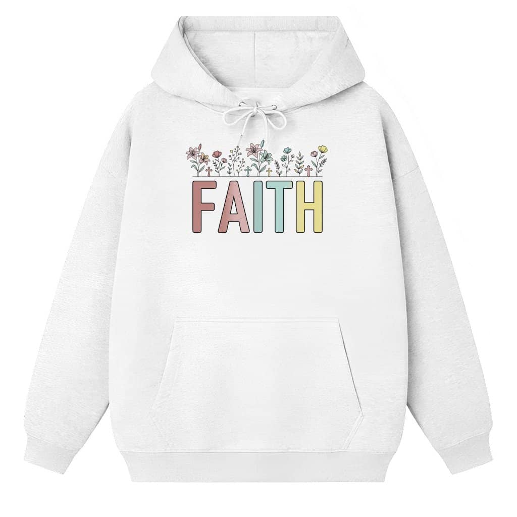 Vintage Floral Faith Hoodie – Christian Gift for Women