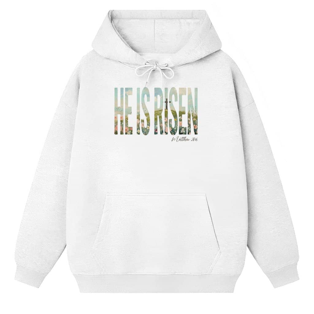 He Is Risen Hoodie – Easter Gift for Women Religious Floral Vintage