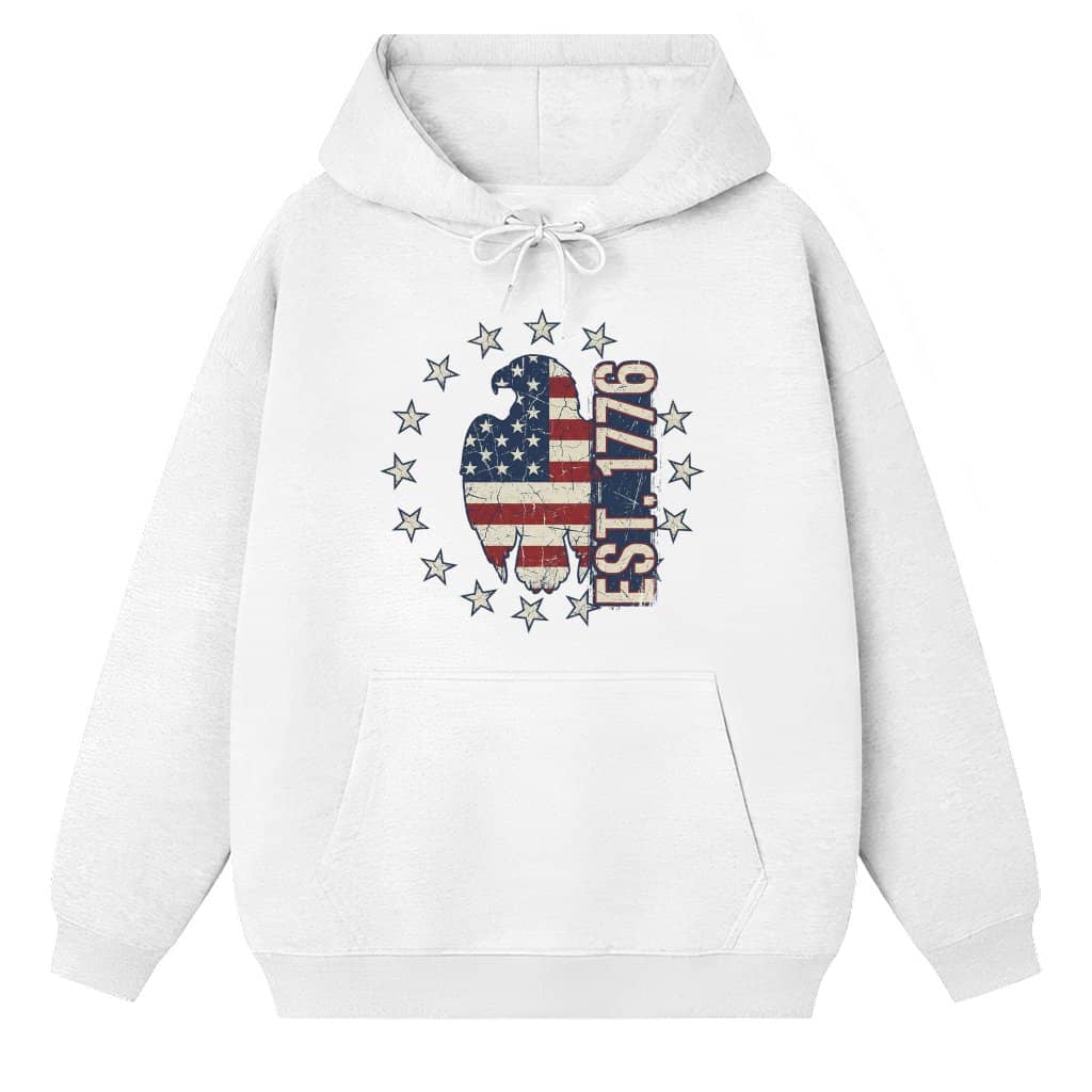 American Eagle EST 1776 USA Hoodie – 250th Anniversary Patriotic Gift Vintage