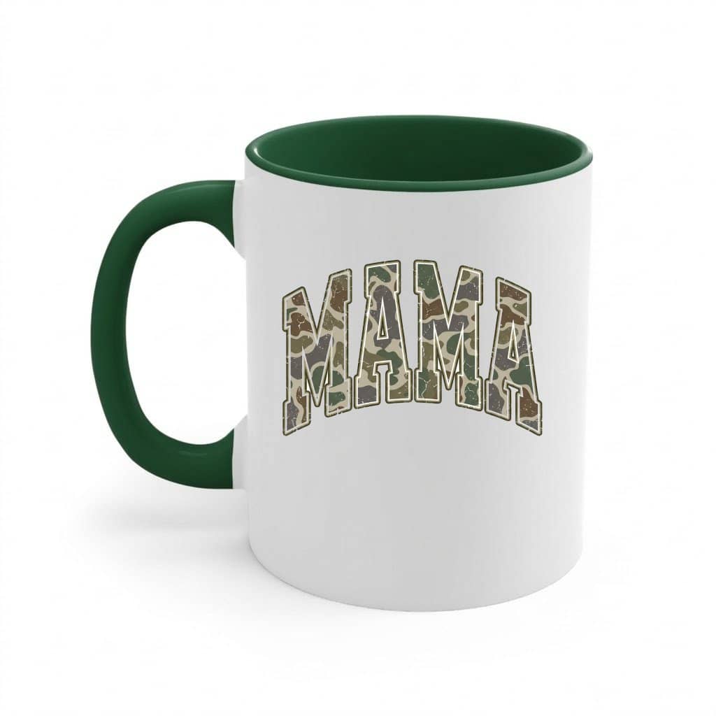 Retro Camo Mama Accent Mug - Cute Mother's Day Gift for Mama, Hunting Lovers