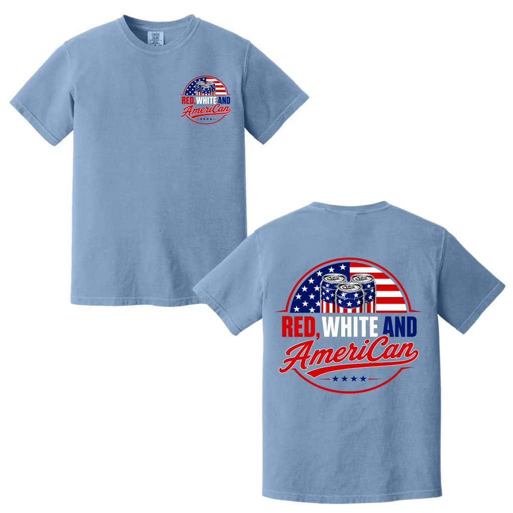 Red White and American 4th of July Beers Comfort Colors Shirt - Funny Independence Day Gift for Beer Lovers