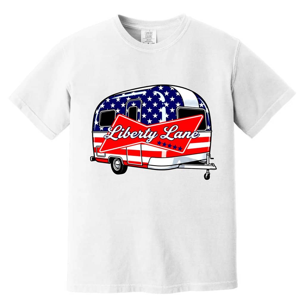Comfort Colors USA Liberty Lane Caravan Shirt - Funny 4th of July Patriotic Gift for men & women