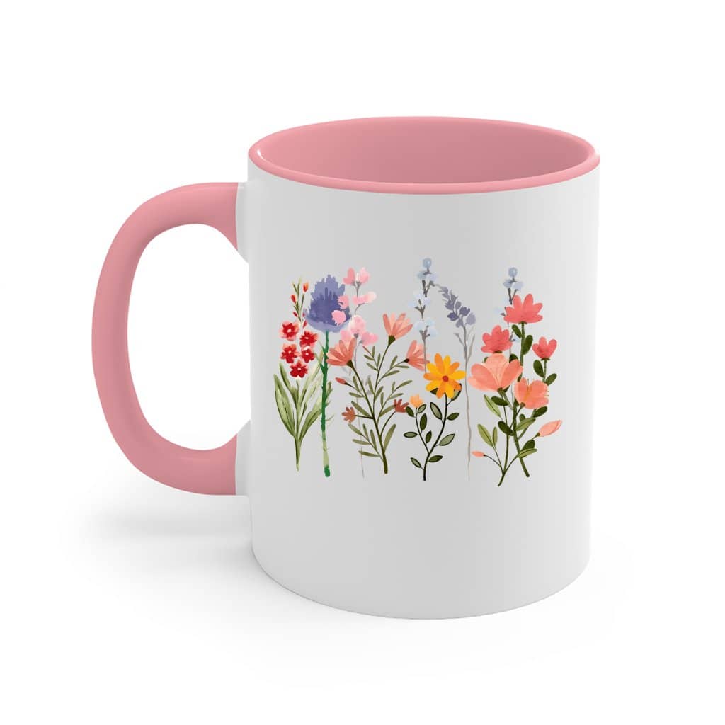 Vintage Wildflowers Mama's Garden Accent Mug - Cute Garden Gift for Mom