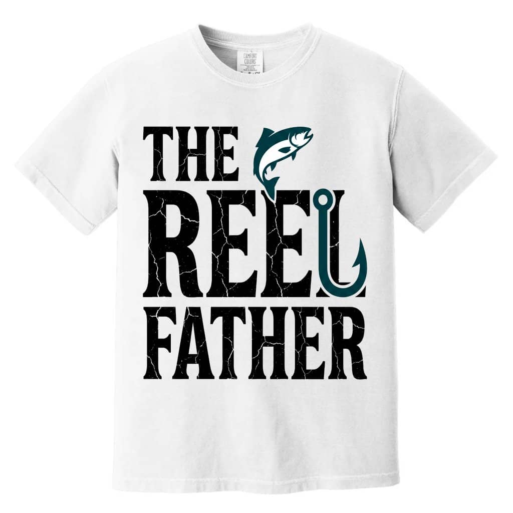 Comfort Colors Retro The Reel Father Shirt - Reel Fishing Dad Shirt - Perfect Gift for Dad who loves Fishing
