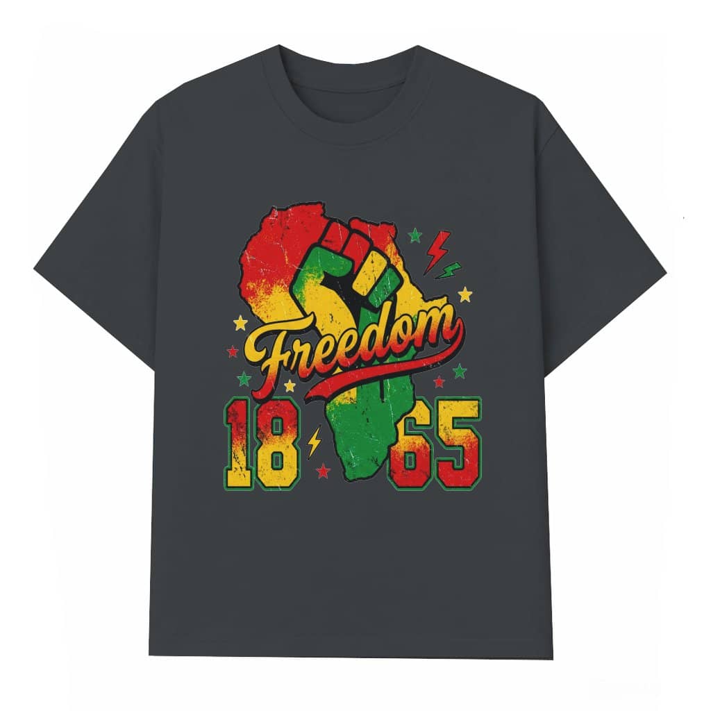 Retro 1865 Freedom African American Pride T-Shirt - Black History Month Gift for Him & Her