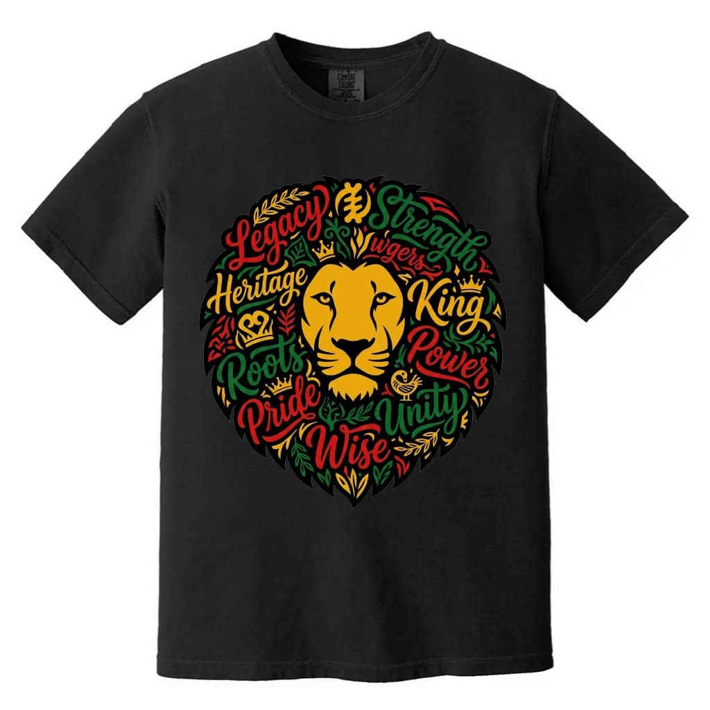 Comfort Colors African American Lion King Juneteenth Shirt for men - Black History Pride Gift for Him