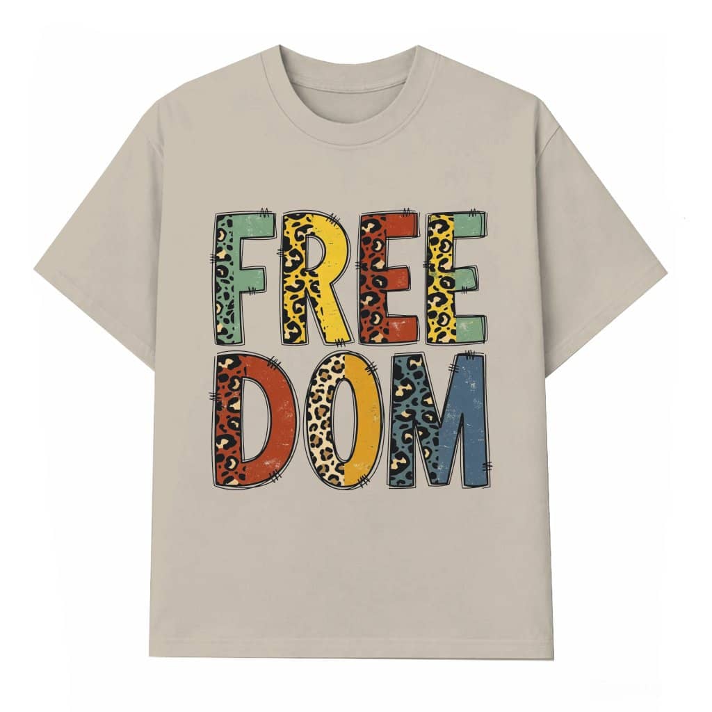 Leopard Freedom T-Shirt - Freedom Day Juneteenth Gift for Her