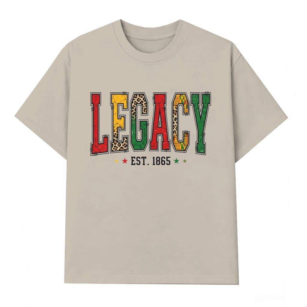 Leopard Legacy 1865 Juneteenth T-Shirt - African American Culture Gift for Him & Her