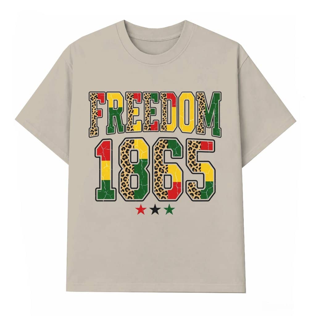 Retro Leopard Freedom 1865 T-Shirt - Ideal Juneteenth Gift for Him & Her