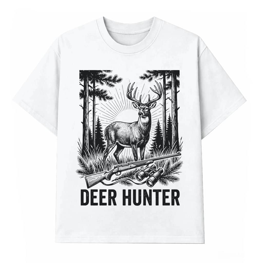 Vintage 90s Deer Hunter T-Shirt - Cool Deer Hunting Dad Gift for Him